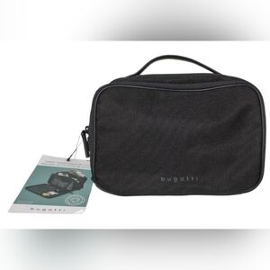 Bugatti Travel Toiletry  Case Cosmetic Bag Large 3 zippers Black